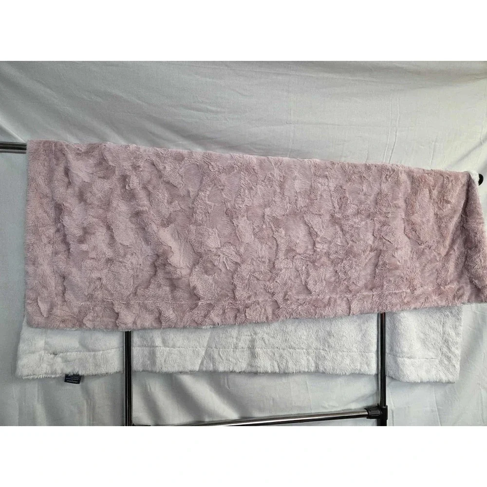 Starlight Minky Blanket 48x58 Pink Soft Plush Throw Cleaned Air Dried